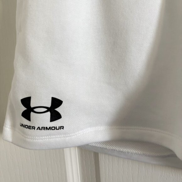 Under Armour Rival Terry Shorts Fleece Sweats Loungewear White Size Medium NEW - Picture 5 of 7